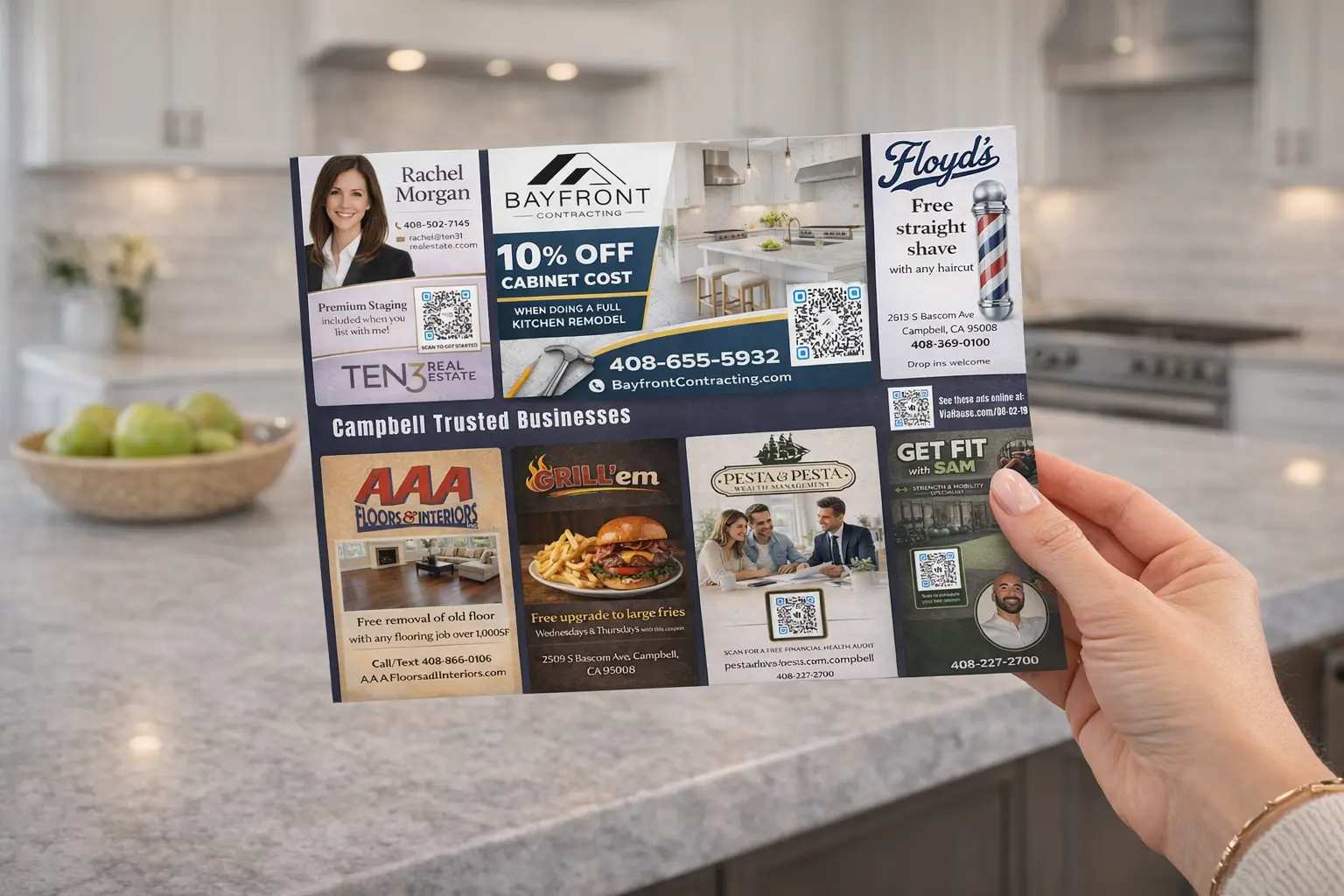 Holding a Sawtooth Bulletin shared postcard